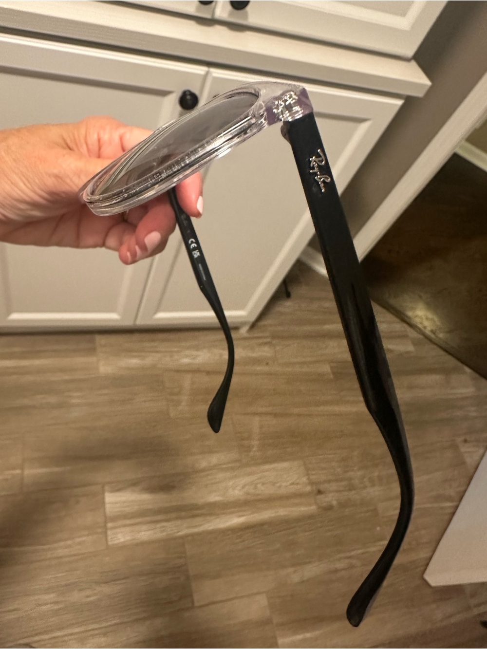 Ray-Ban Clear Frame Sunglasses with Black Temples - Picture 5 of 5